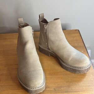 Time and Tru Beige Ankle Booties